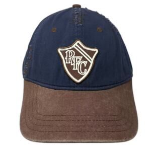 Rainforest Cafe Nashville Baseball Cap Blue Brown OS Strapback Hat Distressed